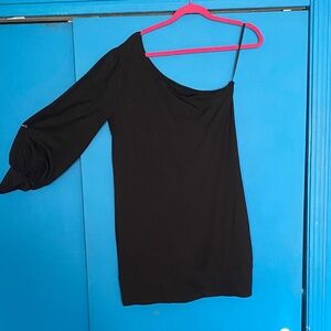 Black One-Shoulder Dress